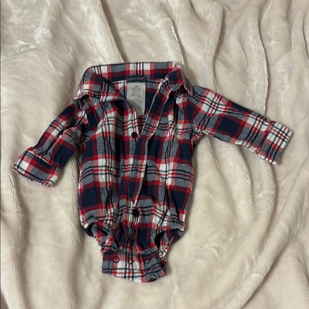 Plaid Baby Onesie